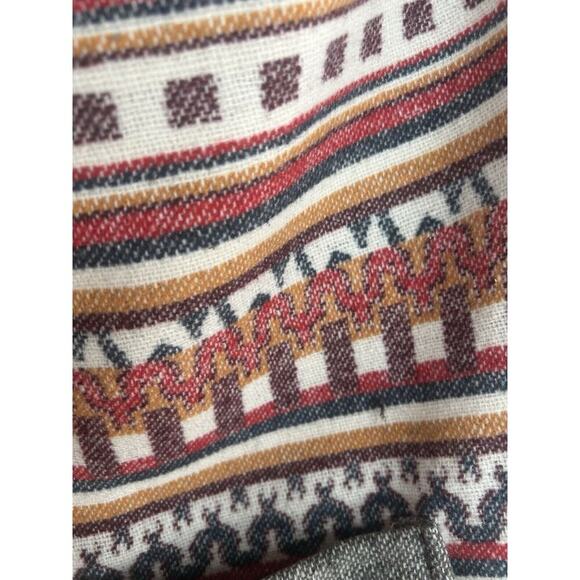 Me Jane Aztec Navajo Print Vest Womens Tag M Wool Blend Faux Fur Southwestern - Picture 4 of 16